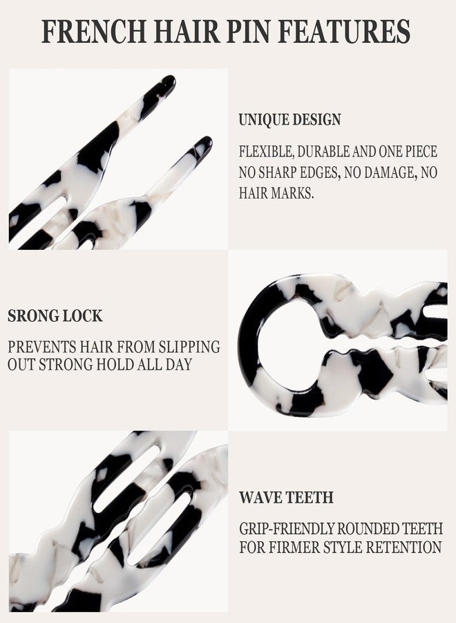Sunolga 10 PCS 2.83 in Small French Hair Pins for Women, Prestige Hair Pins for All Hair, Curved Shape for Better Head Fit Hair Accessories, Serrated Anti-Slip Design Hairpins - Image 4